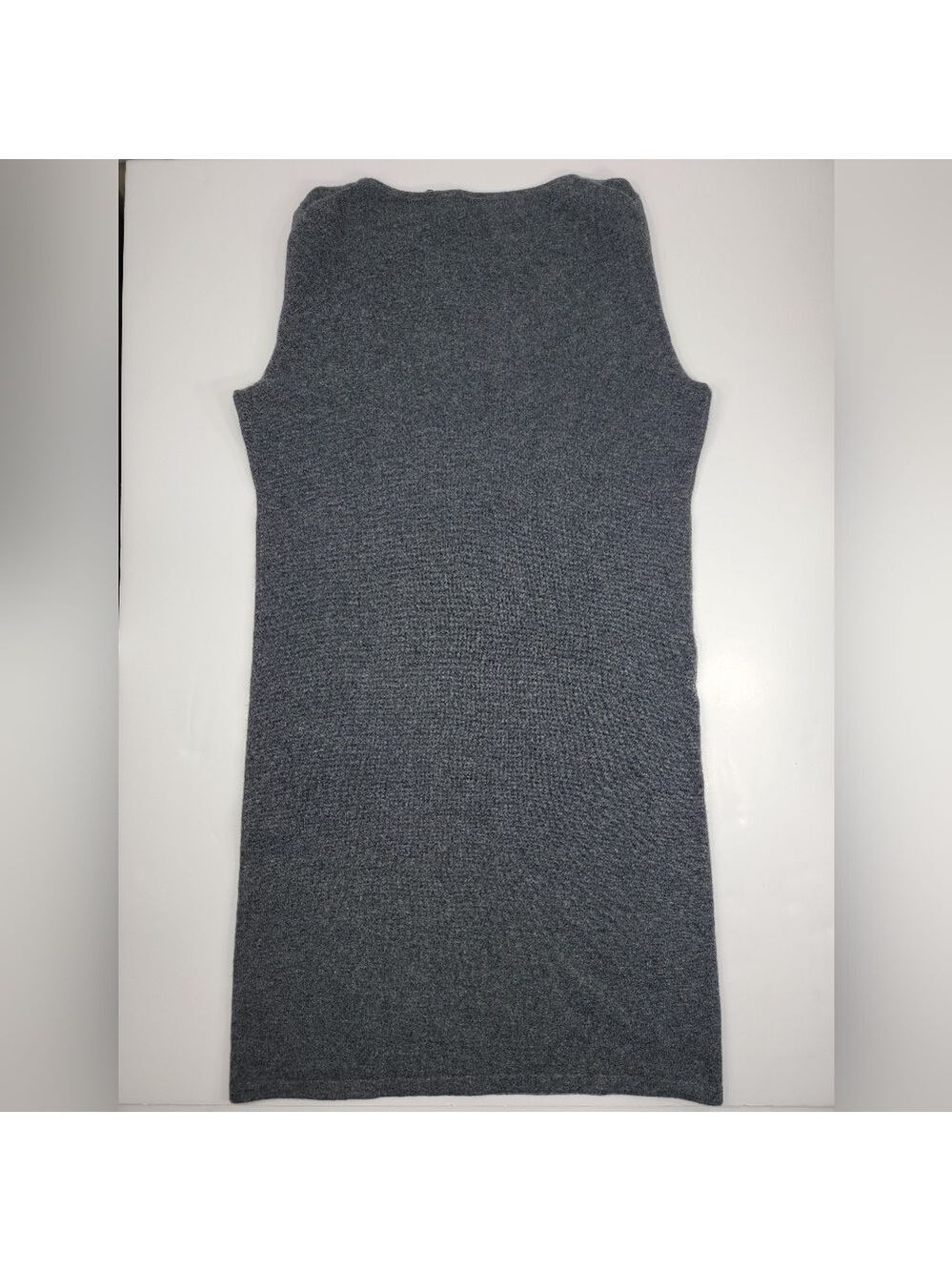 NEW Garnet Hill Cashmere Boatneck Sweater Dress Gray Women's Size Large L NEW - Picture 11 of 11